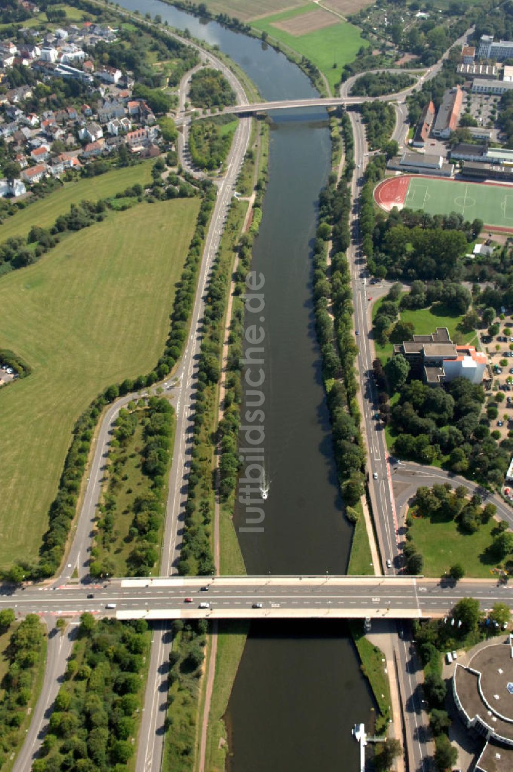 Luftbild Saarlouis - Flußverlauf der Saar bei Saarlouis