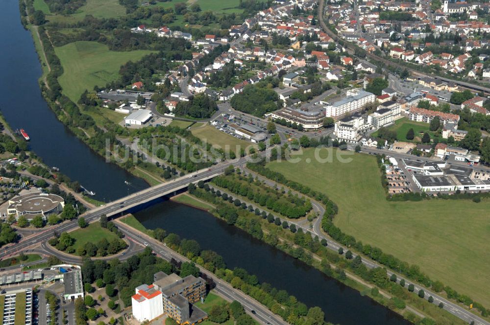 Saarlouis von oben - Flußverlauf der Saar bei Saarlouis