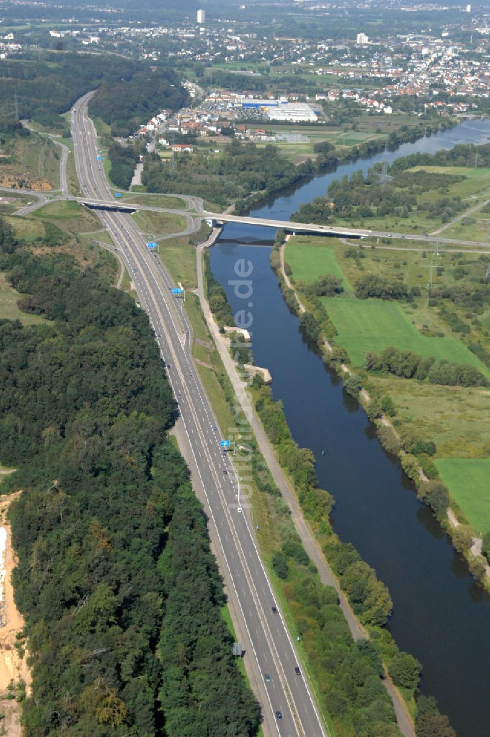 Luftbild Saarlouis - Flußverlauf der Saar bei Saarlouis-Neuforweiler