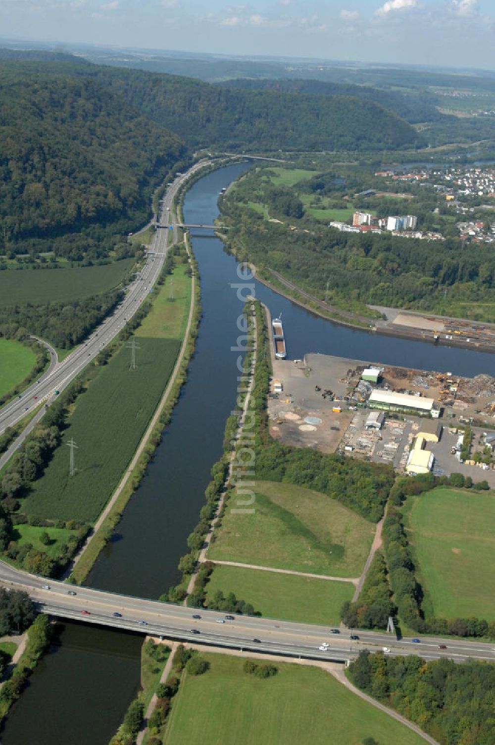 Luftbild Saarlouis - Flußverlauf der Saar bei Wallerfangen