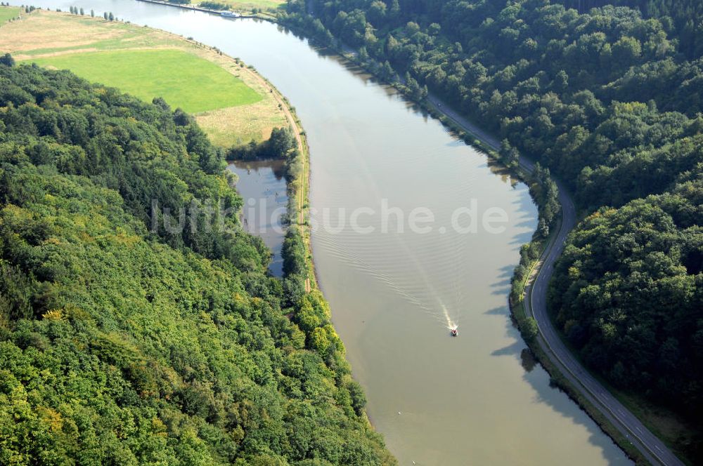 Luftbild Mettlach OT Keuchingen - Flussverlauf der Saar an der Saarschleife