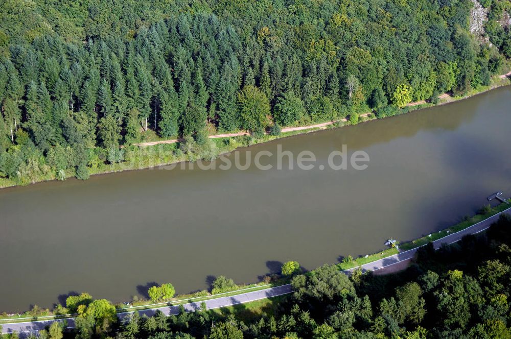 Luftbild Mettlach OT Keuchingen - Flussverlauf der Saar an der Saarschleife