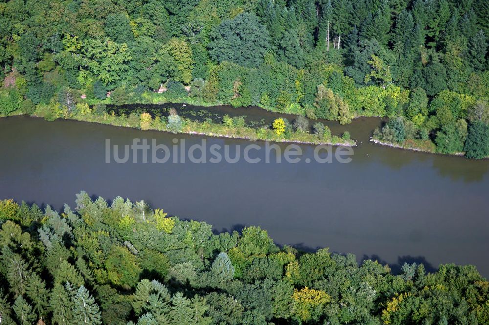 Luftaufnahme Mettlach OT Keuchingen - Flussverlauf der Saar an der Saarschleife