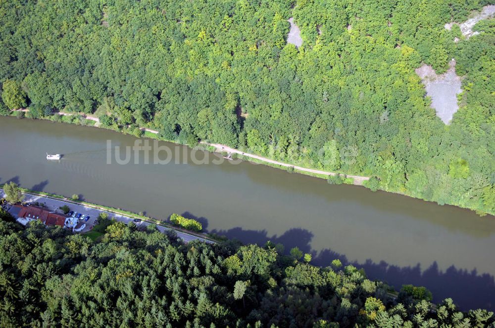 Mettlach OT Keuchingen von oben - Flussverlauf der Saar an der Saarschleife