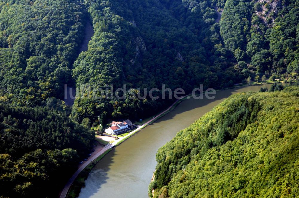 Luftaufnahme Mettlach OT Keuchingen - Flussverlauf der Saar an der Saarschleife