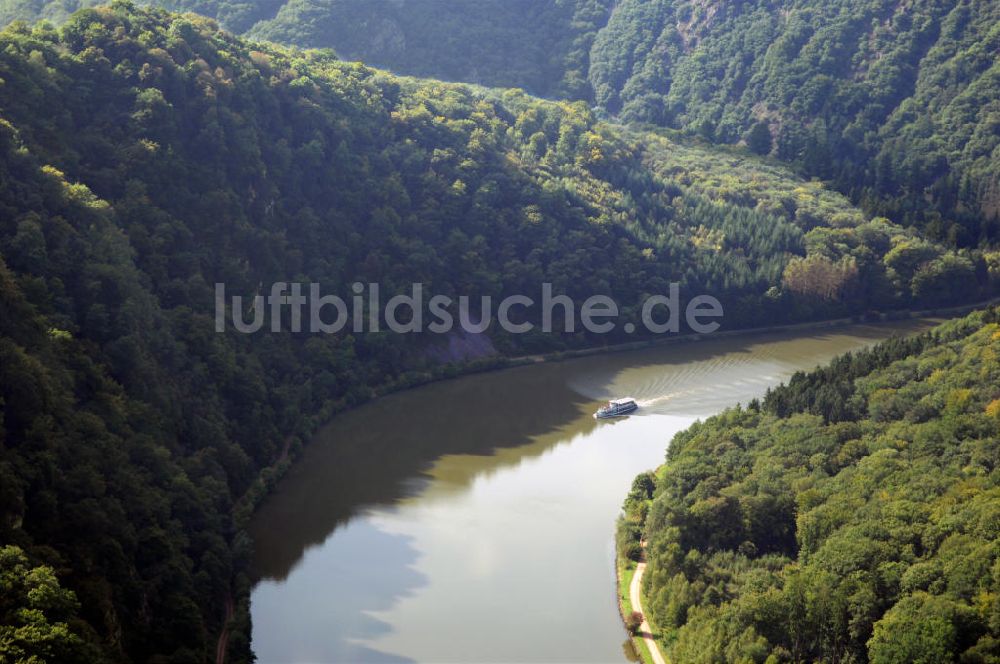 Luftbild Mettlach OT Keuchingen - Flussverlauf der Saar an der Saarschleife