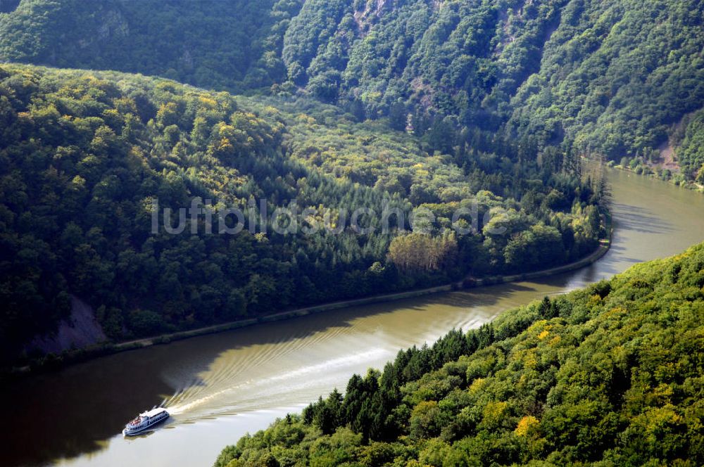 Luftaufnahme Mettlach OT Keuchingen - Flussverlauf der Saar an der Saarschleife