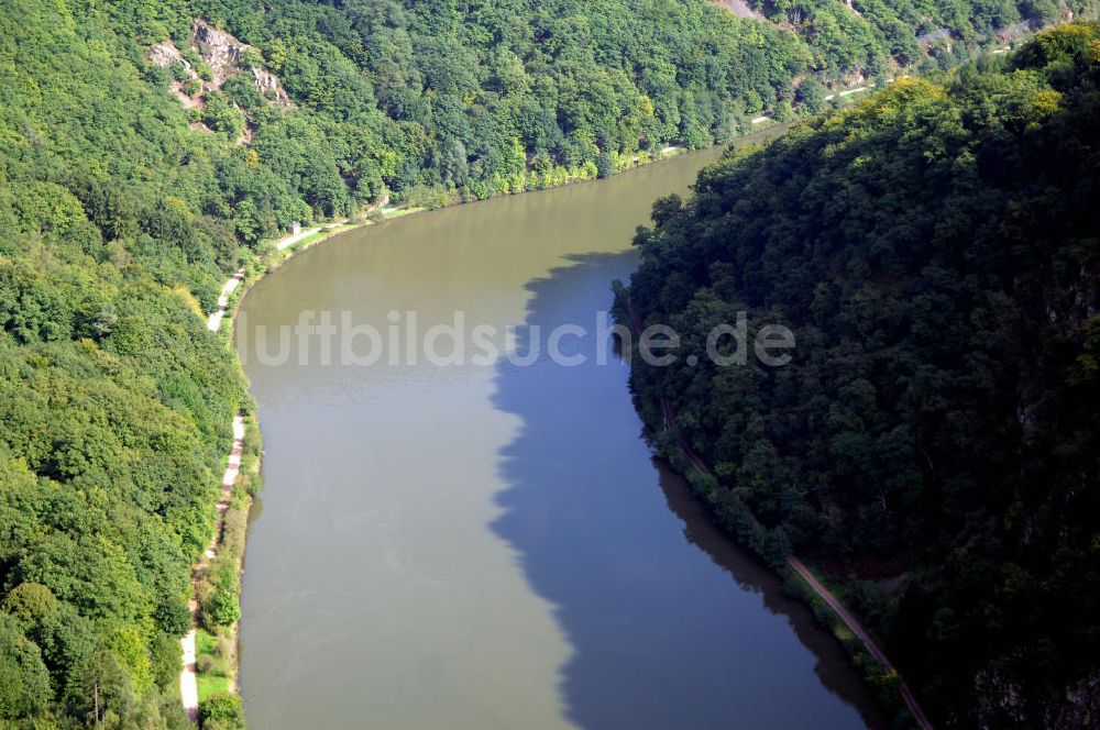 Luftbild Mettlach OT Keuchingen - Flussverlauf der Saar an der Saarschleife