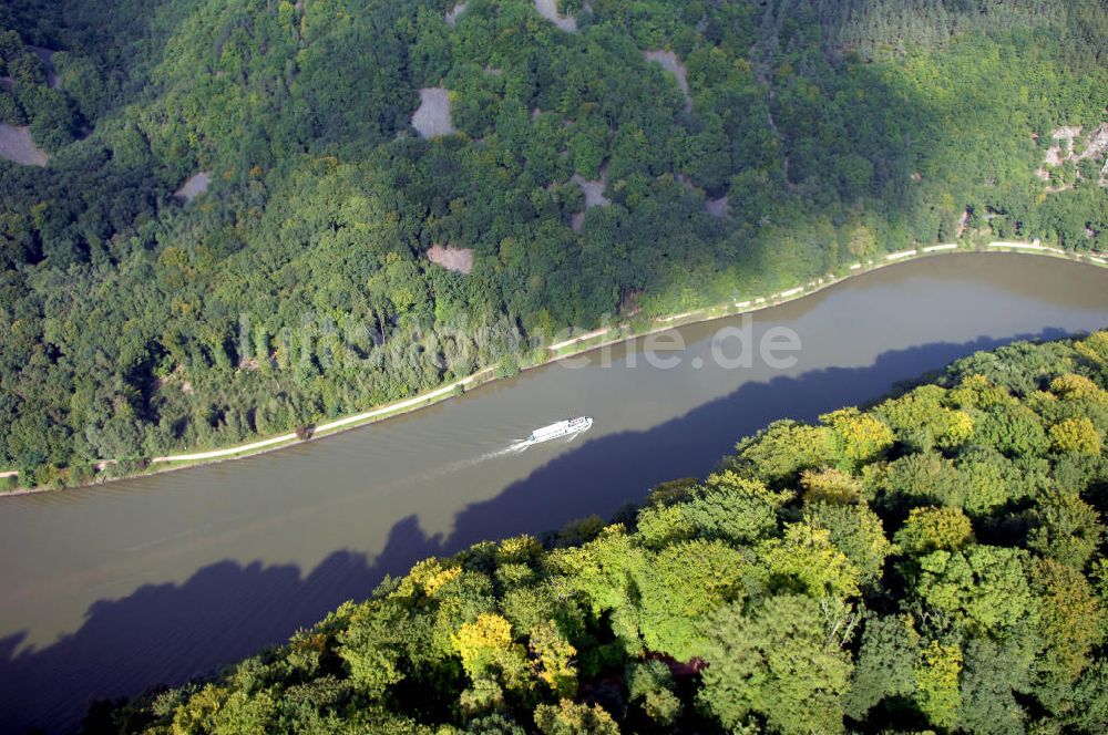 Mettlach OT Keuchingen aus der Vogelperspektive: Flussverlauf der Saar an der Saarschleife