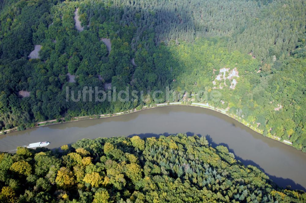 Luftbild Mettlach OT Keuchingen - Flussverlauf der Saar an der Saarschleife