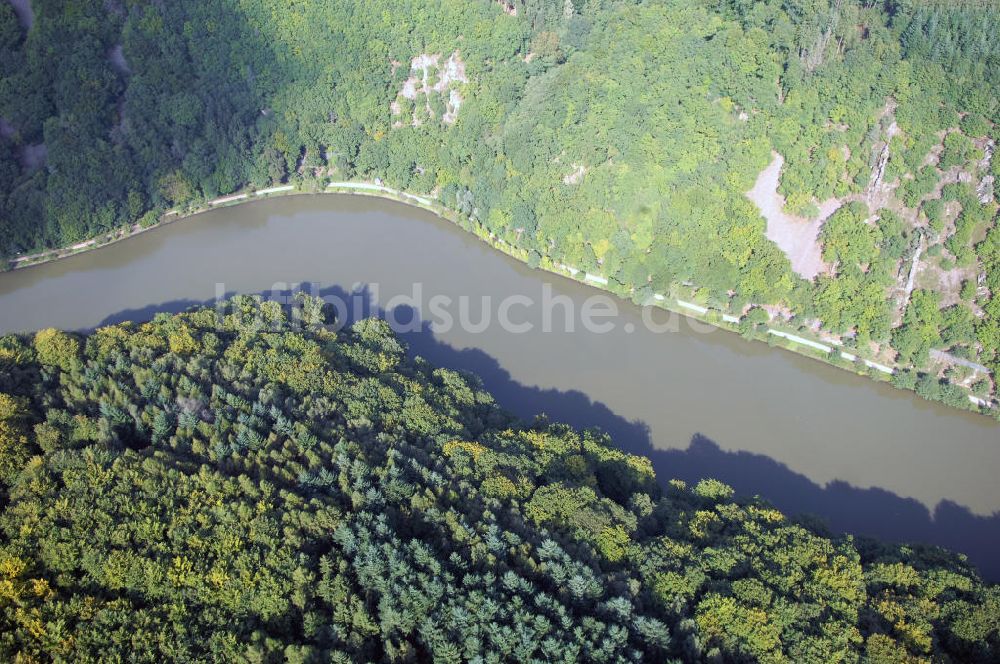 Luftaufnahme Mettlach OT Keuchingen - Flussverlauf der Saar an der Saarschleife