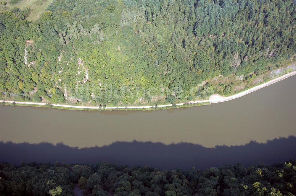 Mettlach OT Keuchingen aus der Vogelperspektive: Flussverlauf der Saar an der Saarschleife