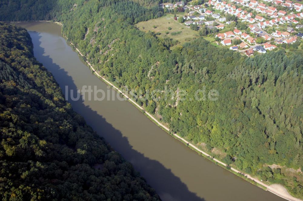 Luftaufnahme Mettlach OT Keuchingen - Flussverlauf der Saar an der Saarschleife