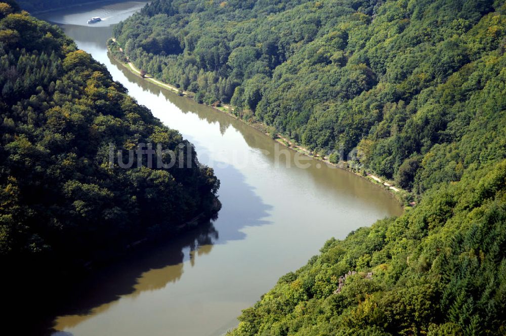 Luftaufnahme Mettlach OT Keuchingen - Flussverlauf der Saar an der Saarschleife