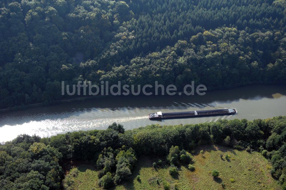 Mettlach OT Keuchingen von oben - Flussverlauf der Saar an der Saarschleife