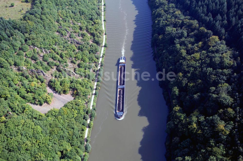 Mettlach OT Keuchingen von oben - Flussverlauf der Saar an der Saarschleife