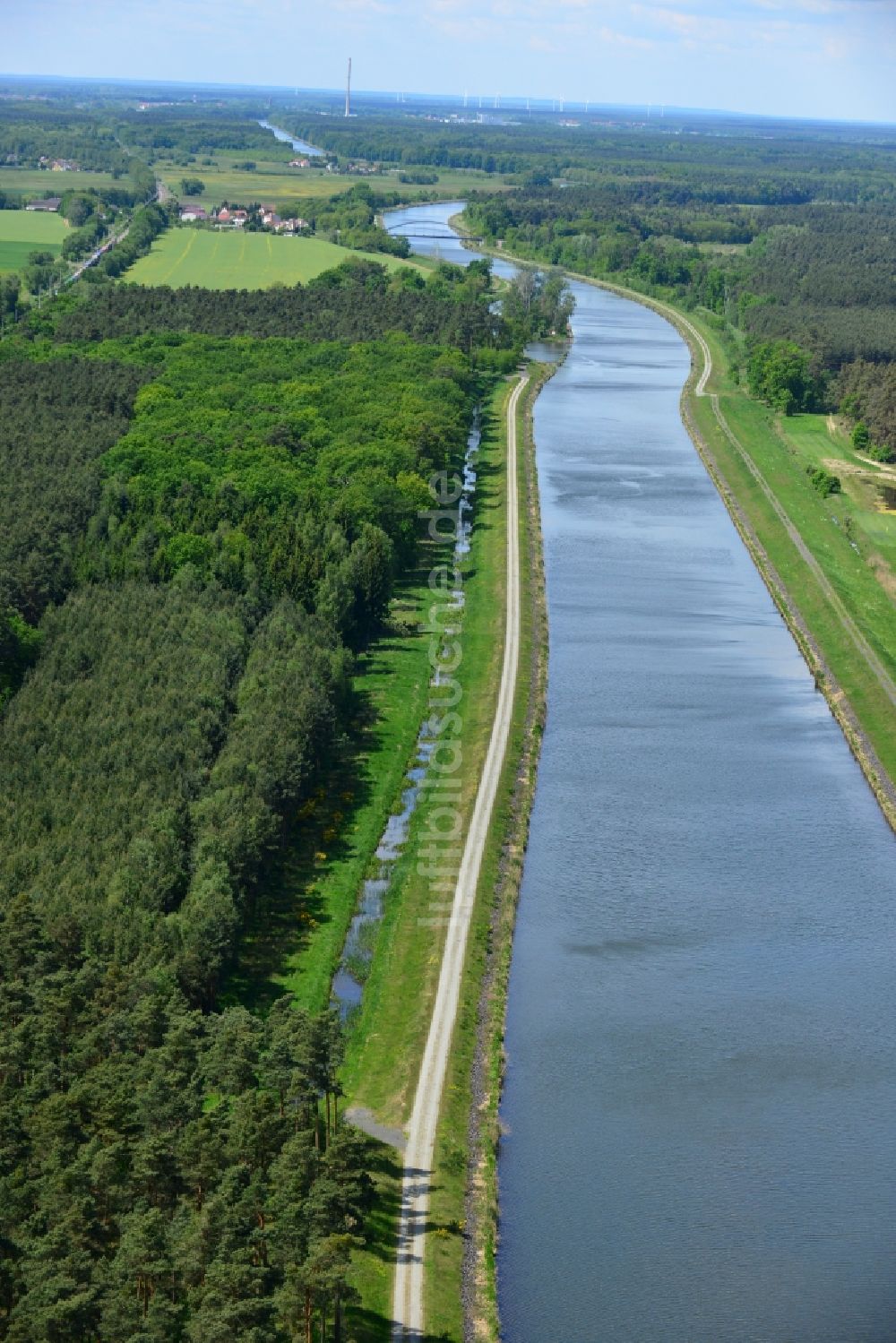 Wusterwitz von oben - Flussverlauf zwischen Wusterwitz und Kade im Bundesland Brandenburg und Sachsen-Anhalt