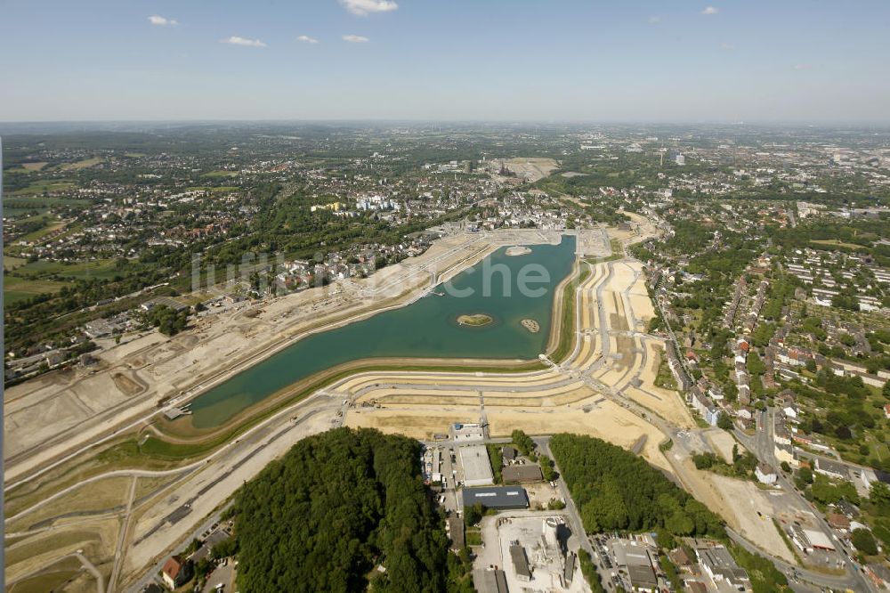 Luftaufnahme Dortmund Hörde - Flutung Phoenix-See Dortmund