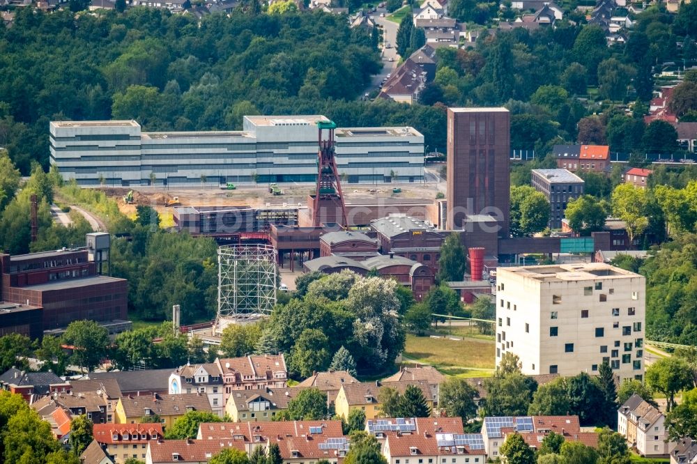 Luftbild Essen - Folkwang Universität der Künste - SANAA-Gebäude in Essen im Bundesland Nordrhein-Westfalen - NRW, Deutschland