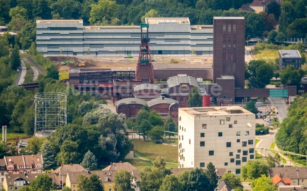 Essen aus der Vogelperspektive: Folkwang Universität der Künste - SANAA-Gebäude in Essen im Bundesland Nordrhein-Westfalen - NRW, Deutschland