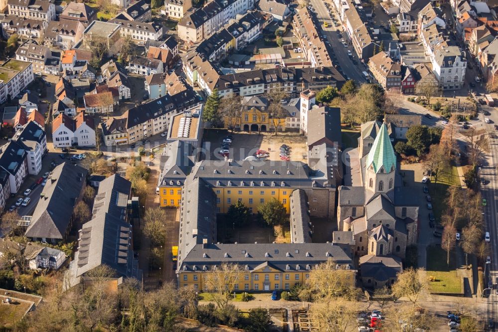 Essen aus der Vogelperspektive: Folkwang Universität der Künste im Stadtteil Werden in Essen im Bundesland Nordrhein-Westfalen