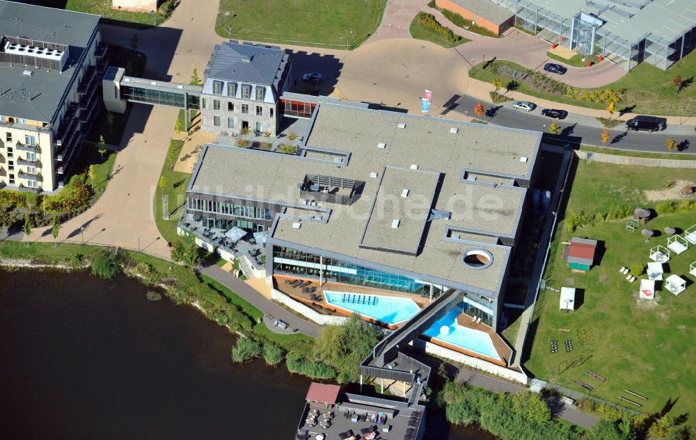 Neuruppin von oben - Fontane Therme Neuruppin