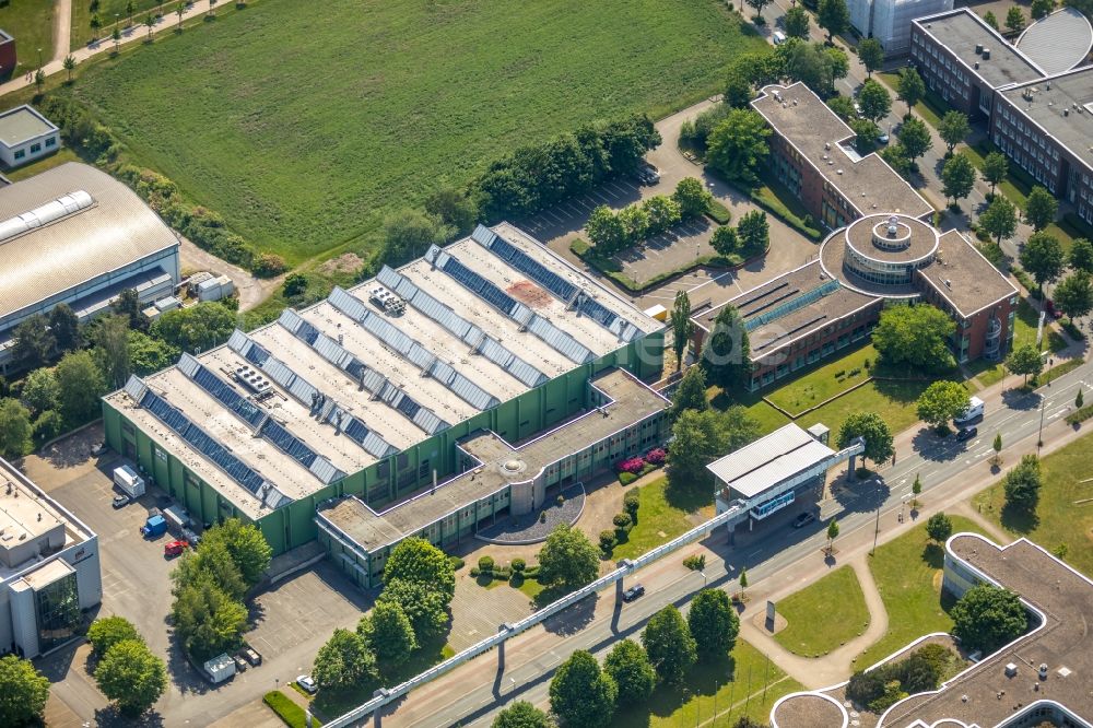 Dortmund aus der Vogelperspektive: Forschungs- Gebäude und Bürokomplex an der Emil-Figge-Straße am Technologiezentrum Dortmund in Dortmund im Bundesland Nordrhein-Westfalen, Deutschland