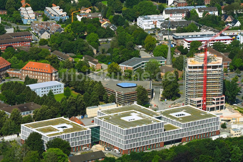 Münster von oben - Forschungs- Gebäude und Bürokomplex Forschungscampus Ost von Uniklinik und Medizinischer Fakultät in Münster im Bundesland Nordrhein-Westfalen, Deutschland