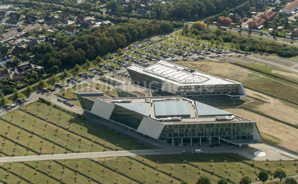 Wolfsburg von oben - Forschungs- Gebäude und Bürokomplex MobileLifeCampus in Wolfsburg im Bundesland Niedersachsen