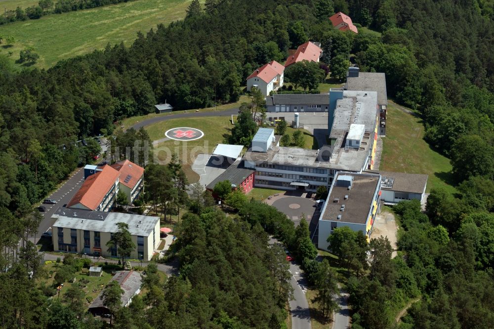 Luftbild Münnerstadt - Forschungs- Gebäude und Bürokomplex Remeo Center Münnerstadt in Münnerstadt im Bundesland Bayern, Deutschland