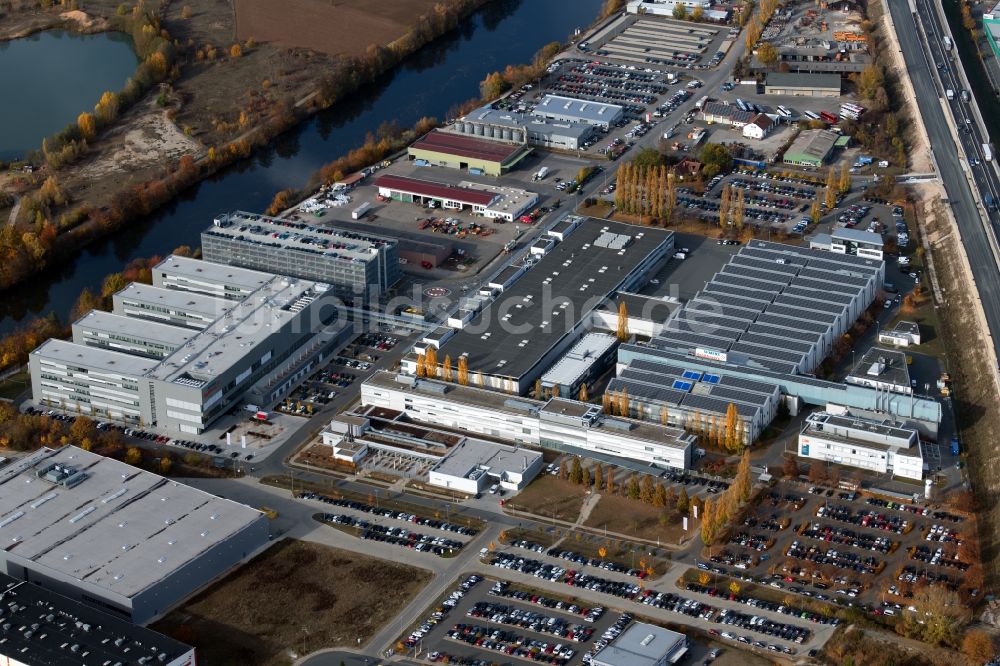 Luftaufnahme Forchheim - Forschungs- Gebäude und Bürokomplex von Siemens Healthineers in Forchheim im Bundesland Bayern, Deutschland