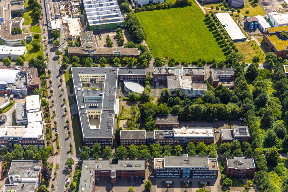 Dortmund von oben - Forschungs- Gebäude und Bürokomplex Technologie Zentrum Dortmund im Ortsteil Barop in Dortmund im Bundesland Nordrhein-Westfalen, Deutschland