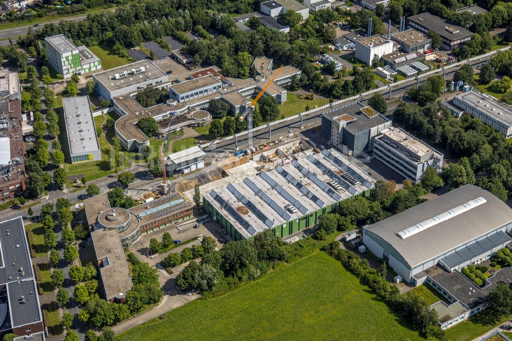 Dortmund aus der Vogelperspektive: Forschungs- Gebäude und Bürokomplex am Technologiezentrum Dortmund in Dortmund im Bundesland Nordrhein-Westfalen, Deutschland