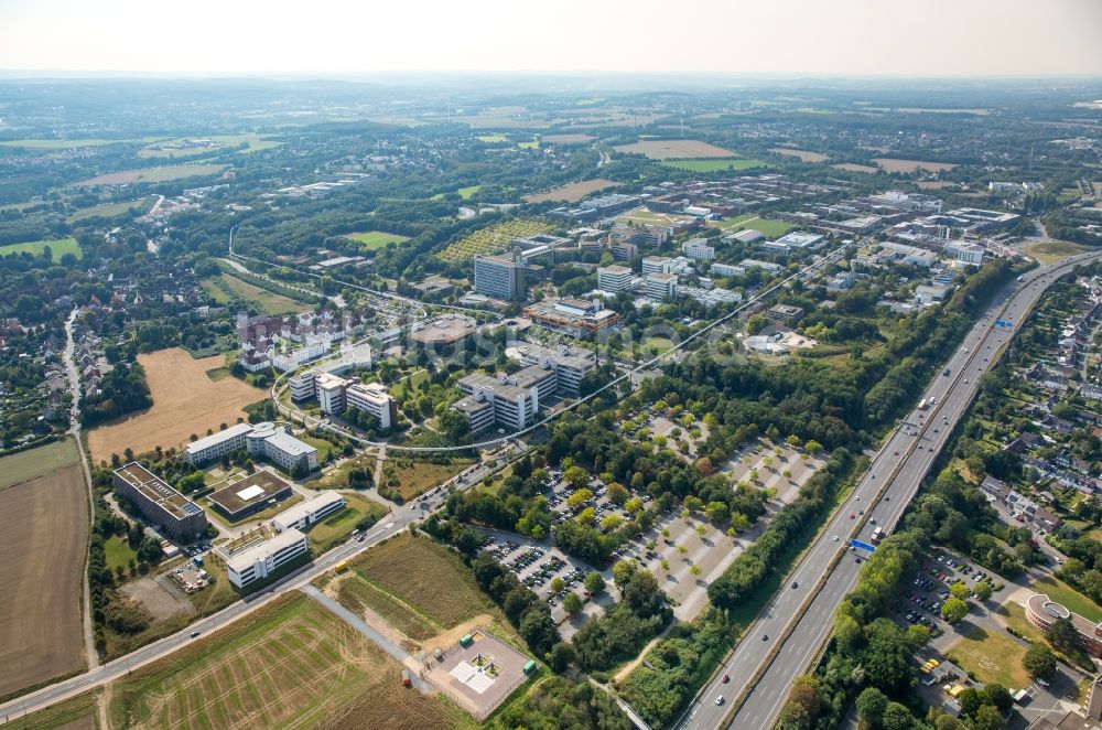 Dortmund von oben - Forschungs- Gebäude und Bürokomplexe im Technologiepark Dortmund in Dortmund im Bundesland Nordrhein-Westfalen