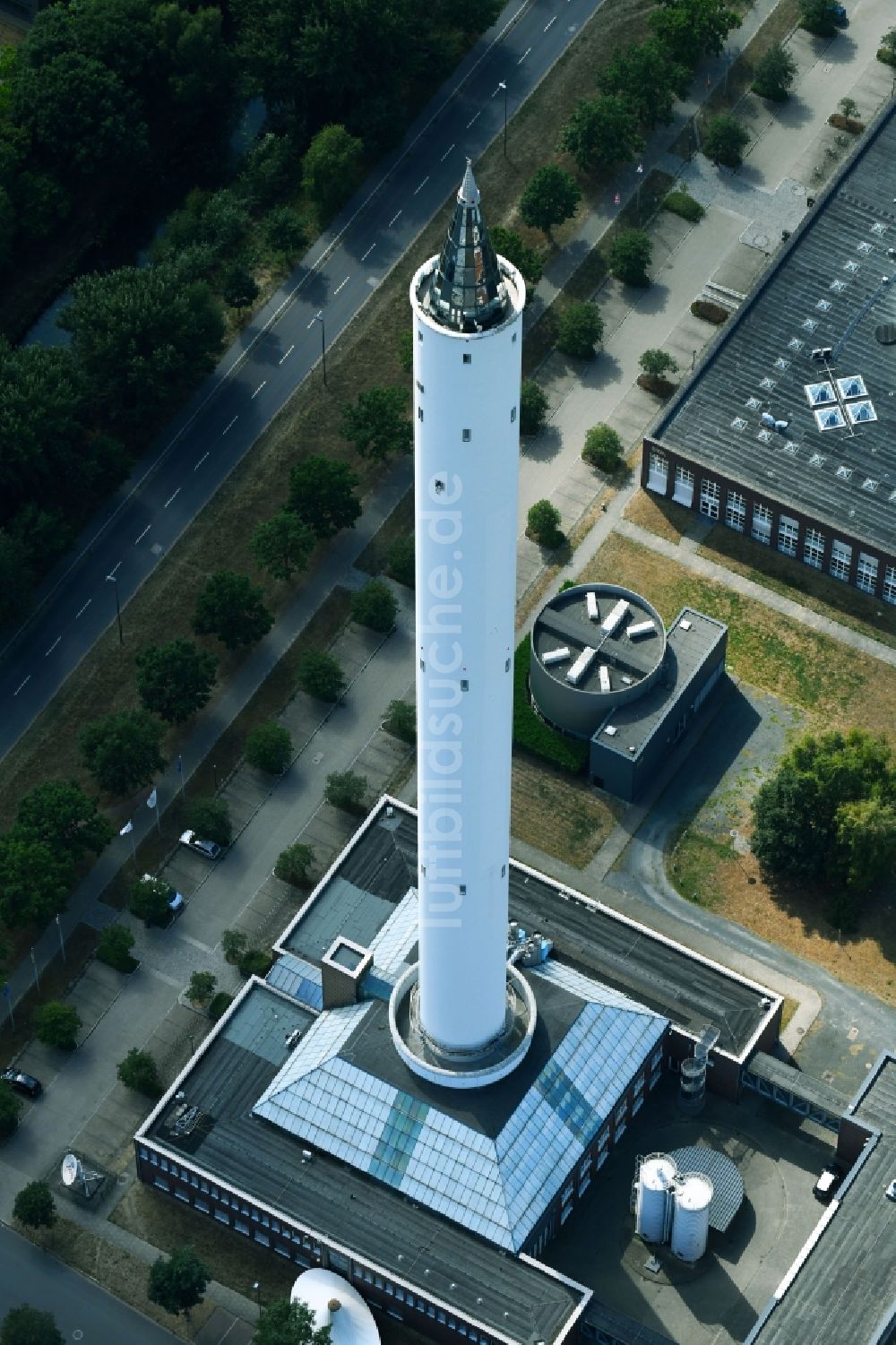 Luftaufnahme Bremen - Forschungs- Gebäude des Fallturm im Ortsteil Horn-Lehe in Bremen, Deutschland