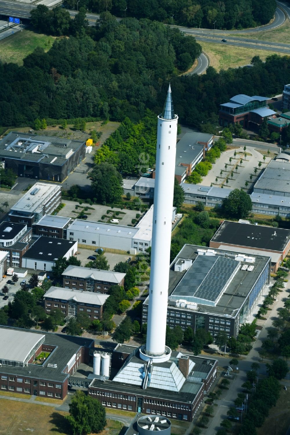 Luftaufnahme Bremen - Forschungs- Gebäude des Fallturm im Ortsteil Horn-Lehe in Bremen, Deutschland