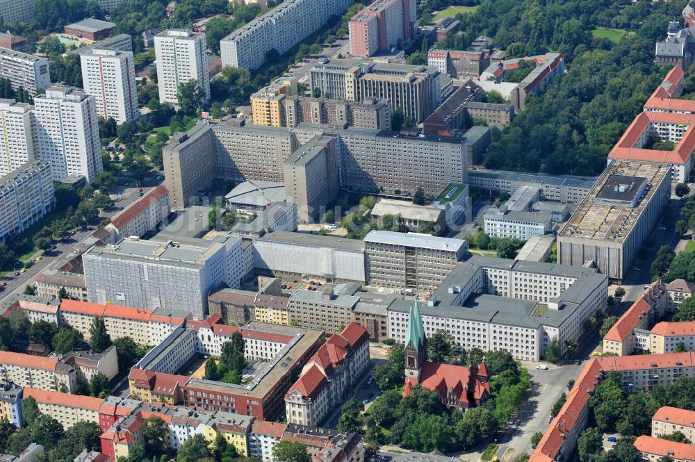 Luftbild Berlin Lichtenberg - Forschungs- und Gedenkstätte der ehemaligen Zentrale des Ministeriums für Staatssicherheit