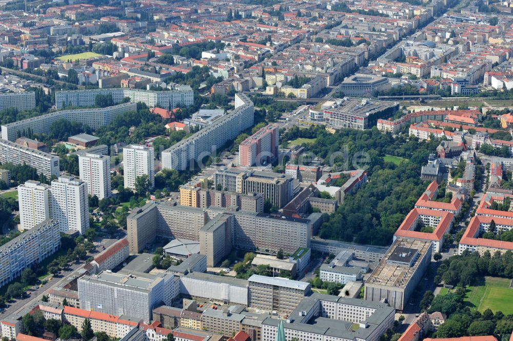 Berlin Lichtenberg von oben - Forschungs- und Gedenkstätte der ehemaligen Zentrale des Ministeriums für Staatssicherheit