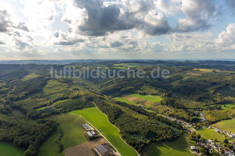 Luftbild Balve - Forstgebiete in einem Waldgebiet in Balve im Bundesland Nordrhein-Westfalen, Deutschland