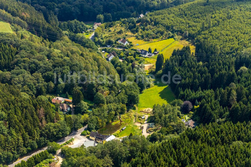 Ennepetal von oben - Forstgebiete in einem Waldgebiet in Ennepetal im Bundesland Nordrhein-Westfalen, Deutschland