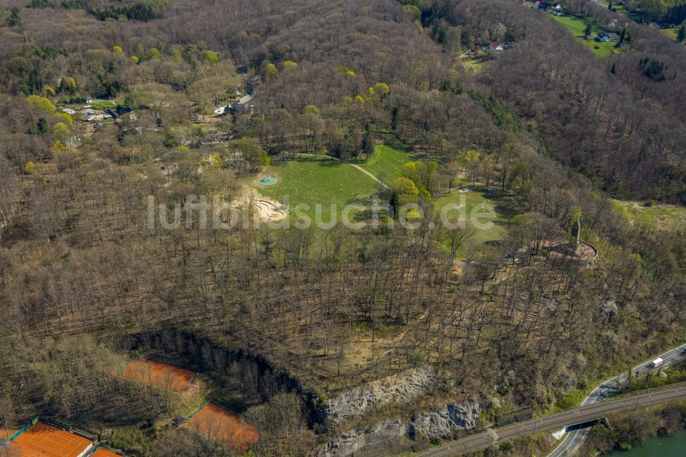 Luftbild Witten - Forstgebiete in einem Waldgebiet Hohenstein in Witten im Bundesland Nordrhein-Westfalen, Deutschland