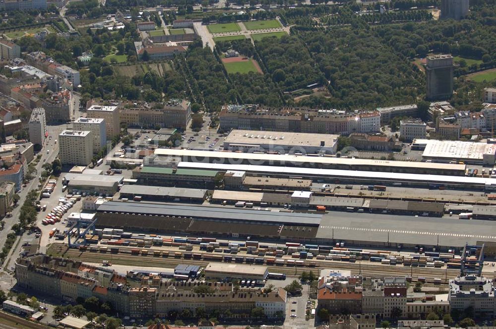 Wien aus der Vogelperspektive: Frachtenbahnhof Brigittenau in Wien