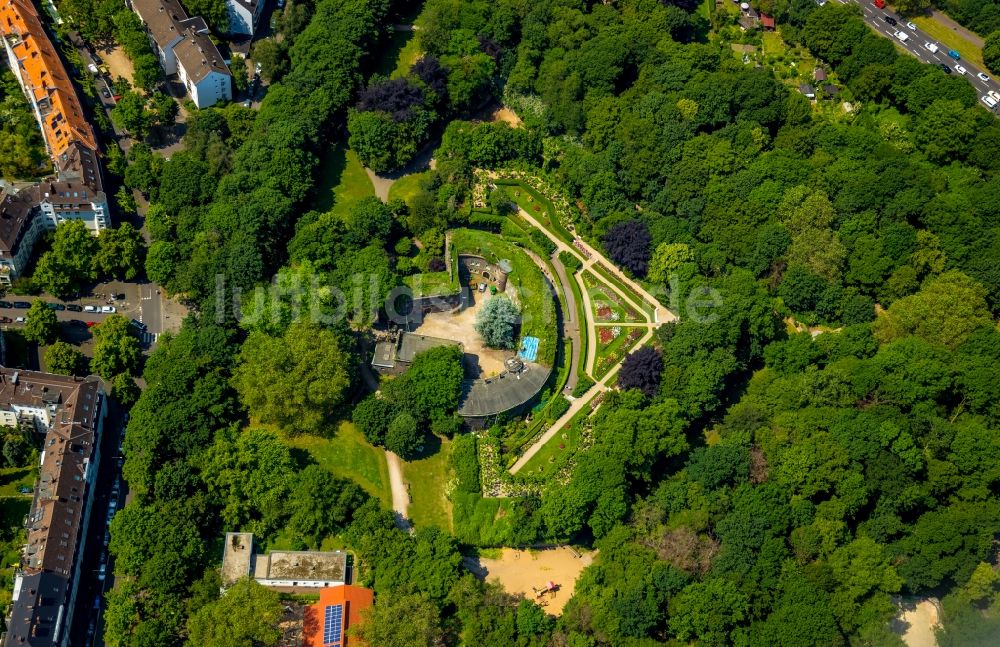 Köln von oben - Fragmente der Festungsanlage Fort X am Neusser Wall in Köln im Bundesland Nordrhein-Westfalen, Deutschland