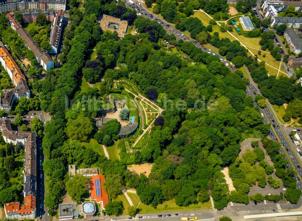 Luftaufnahme Köln - Fragmente der Festungsanlage Fort X am Neusser Wall