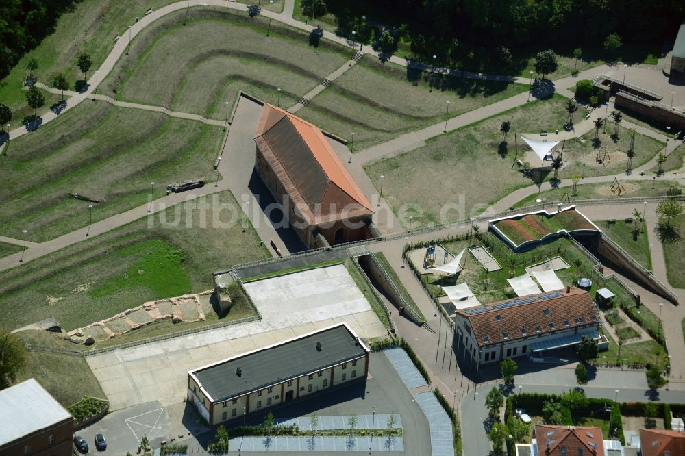 Luftbild Germersheim - Fragmente der Festungsanlage in Germersheim im Bundesland Rheinland-Pfalz