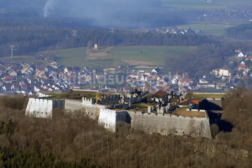 Luftaufnahme Schnaittach - Fragmente der Festungsanlage Rothenberg in Schnaittach im Bundesland Bayern, Deutschland