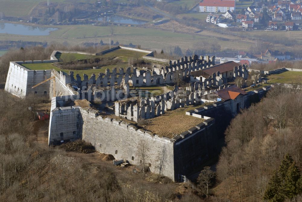 Luftaufnahme Schnaittach - Fragmente der Festungsanlage Rothenberg in Schnaittach im Bundesland Bayern, Deutschland