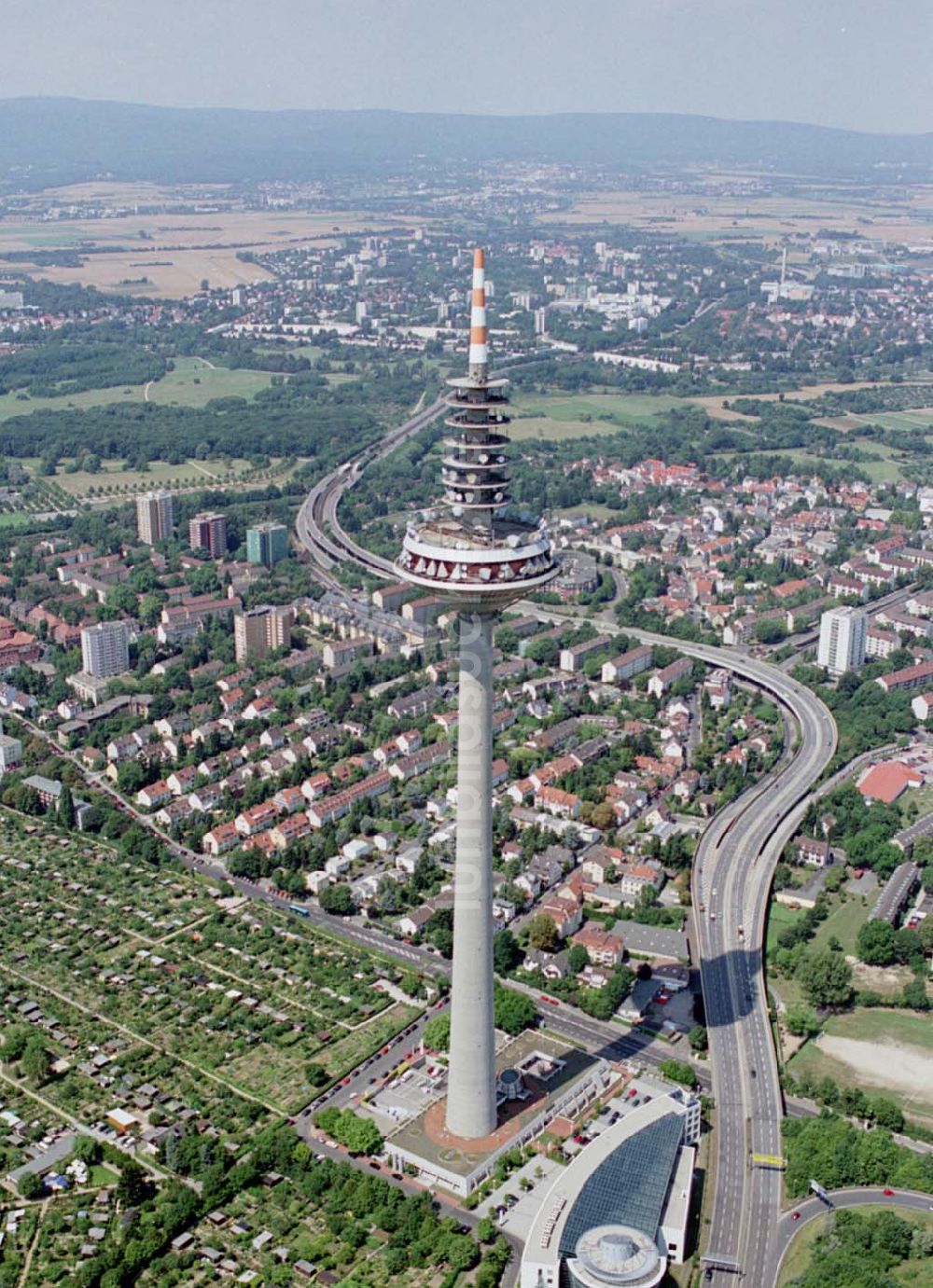 Luftaufnahme FRANKFURT / Main - Frankfurt am Main / Hessen Blick auf den Europaturm an der Wilhelm-Epstein-Straße in Ginnheim / 60431 Frankfurt am Main 01