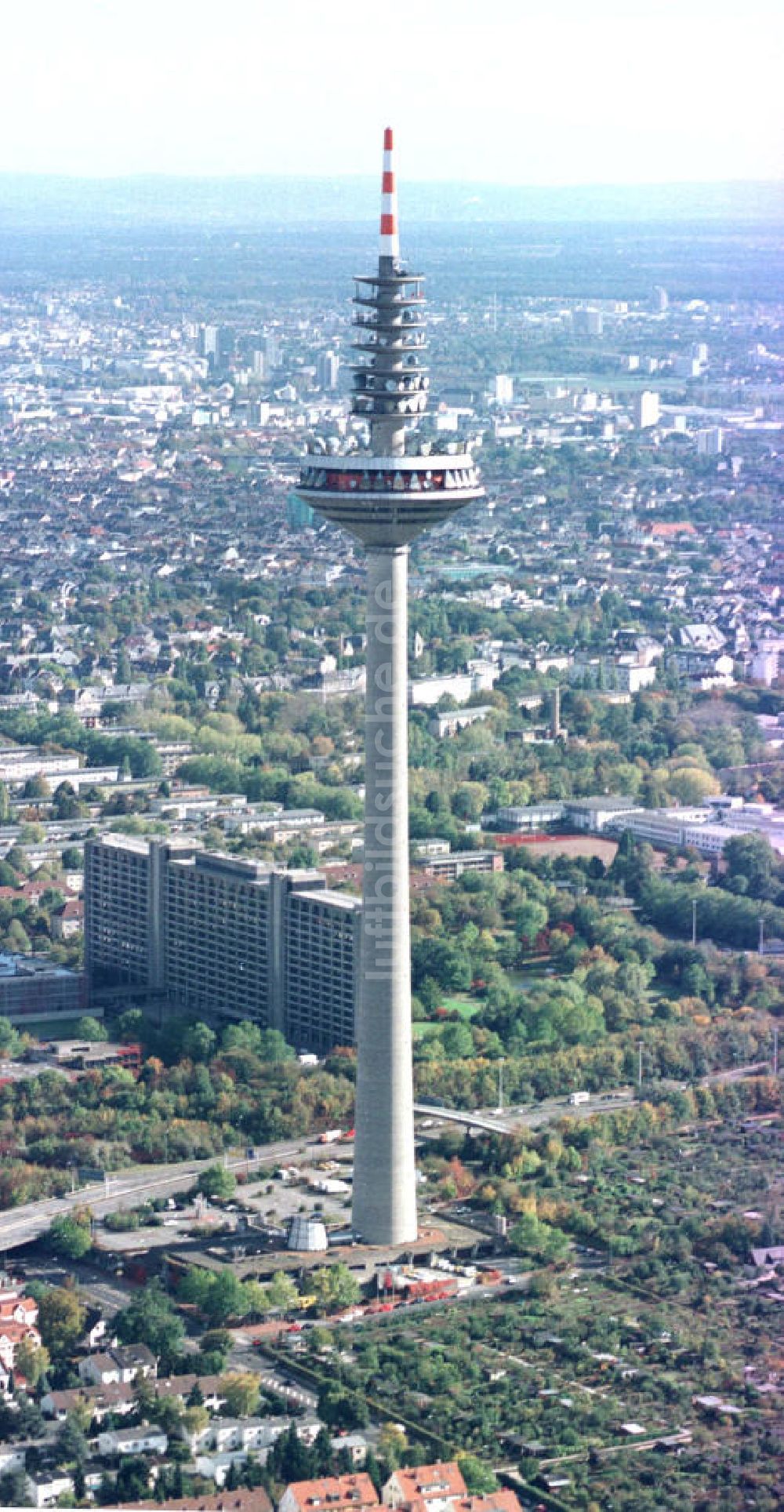 Luftbild Frankfurt am Main - Frankfurter Fernsehturm