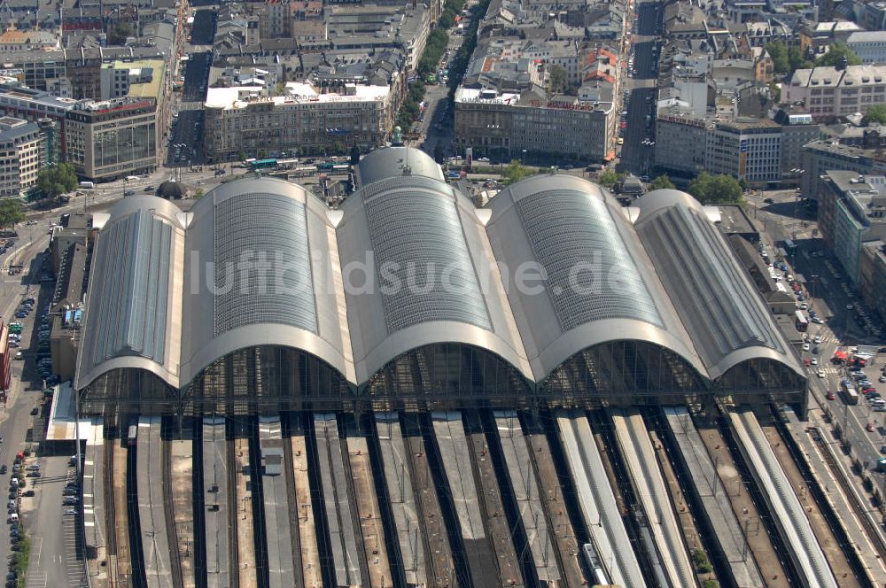 Frankfurt am Main von oben - Frankfurter Hauptbahnhof